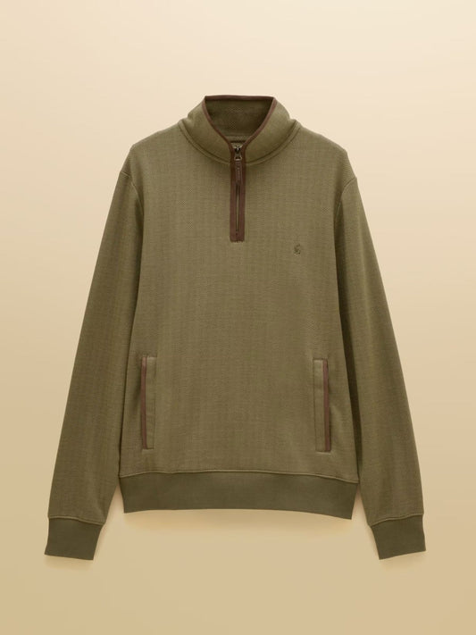 Young Ideas & Henmores -Heritage Sweat 1/4 Zip -Green -M