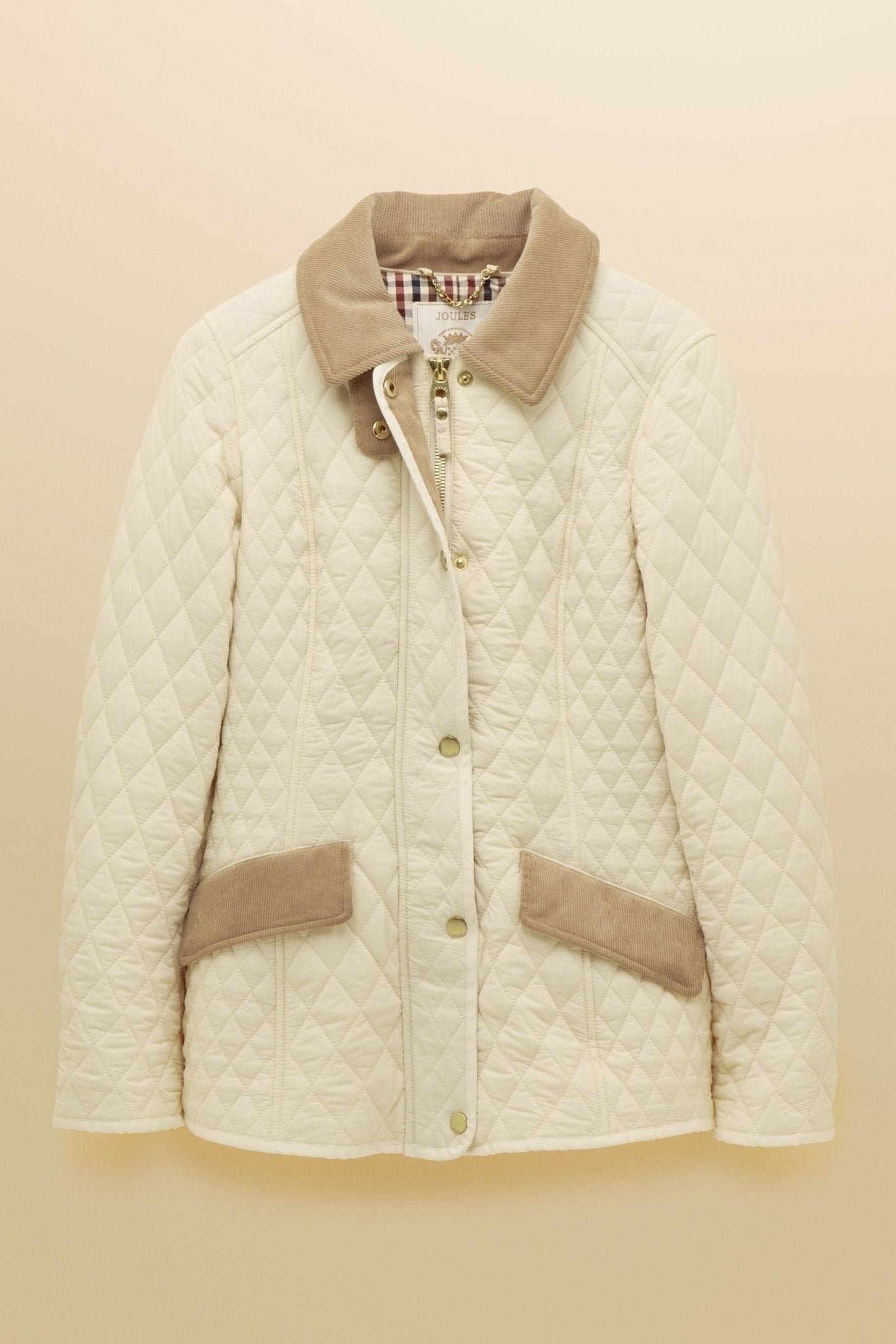 Young Ideas/Henmores - Highclere Diamond Quilted Jacket - Neutral - 8