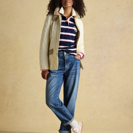 Young Ideas/Henmores - Highclere Diamond Quilted Jacket - Neutral - 8