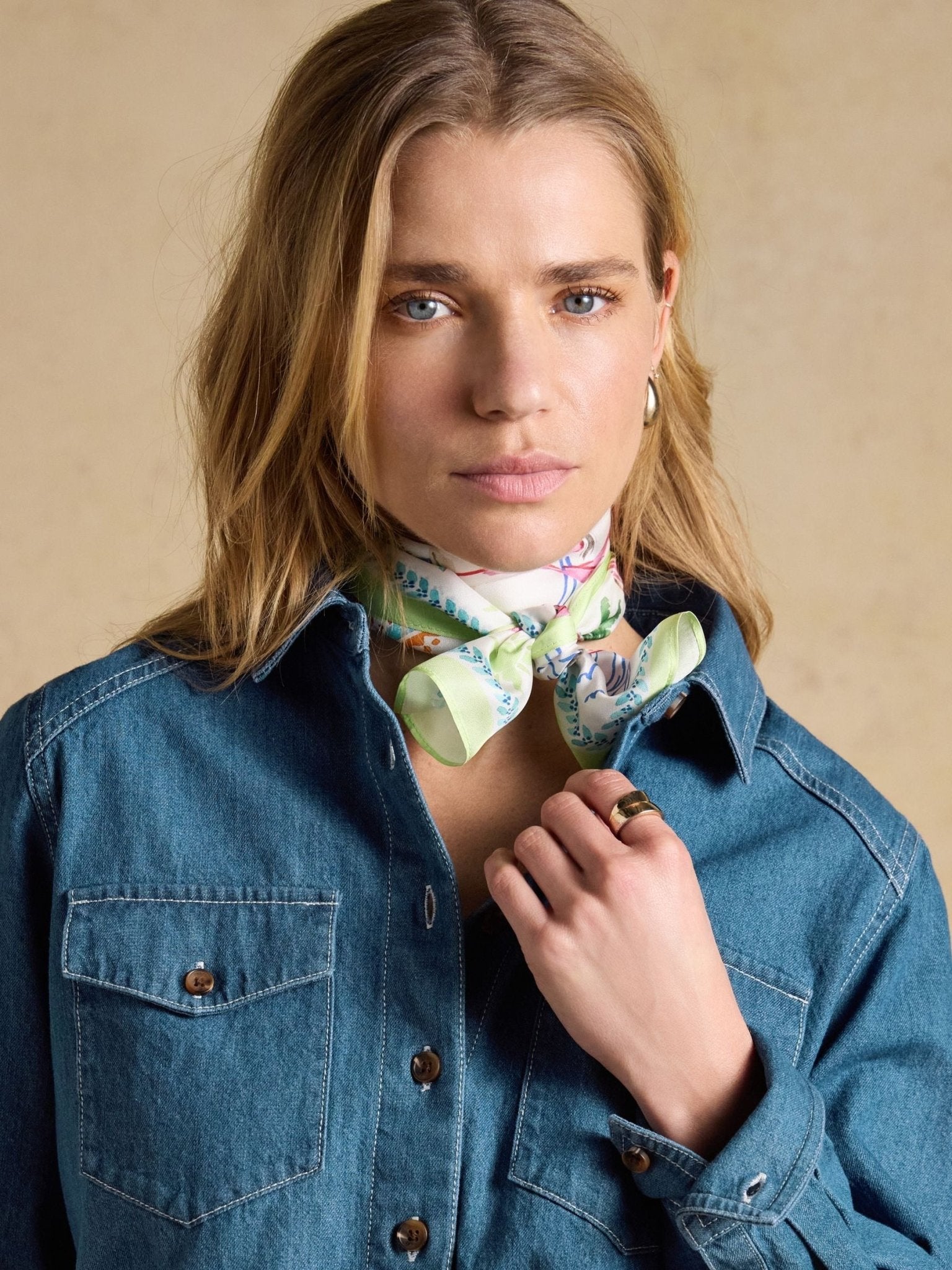 Young Ideas/Henmores - Highgrove Scarf - Palm Print - OS