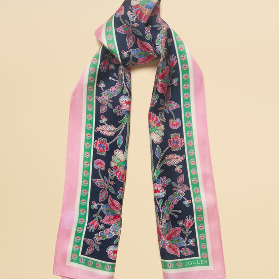 Young Ideas/Henmores - Highgrove Scarf - Navy Pink Floral - OS