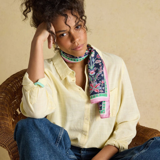 Young Ideas/Henmores - Highgrove Scarf - Navy Pink Floral - OS
