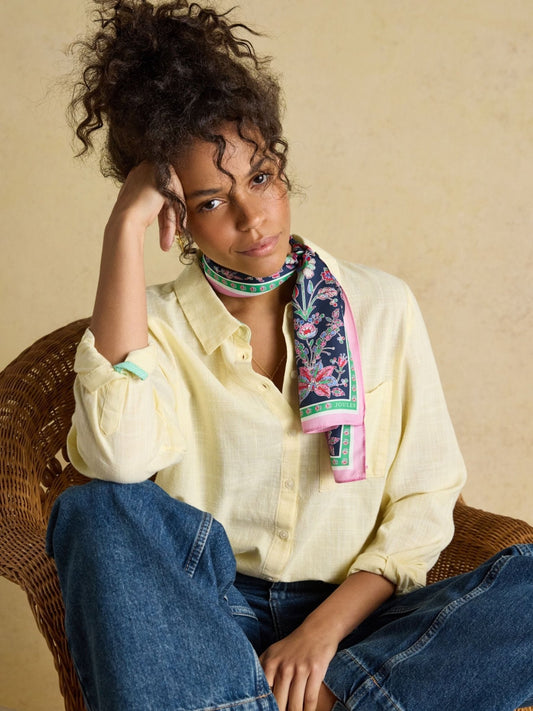 Young Ideas/Henmores - Highgrove Scarf - Navy Pink Floral - OS