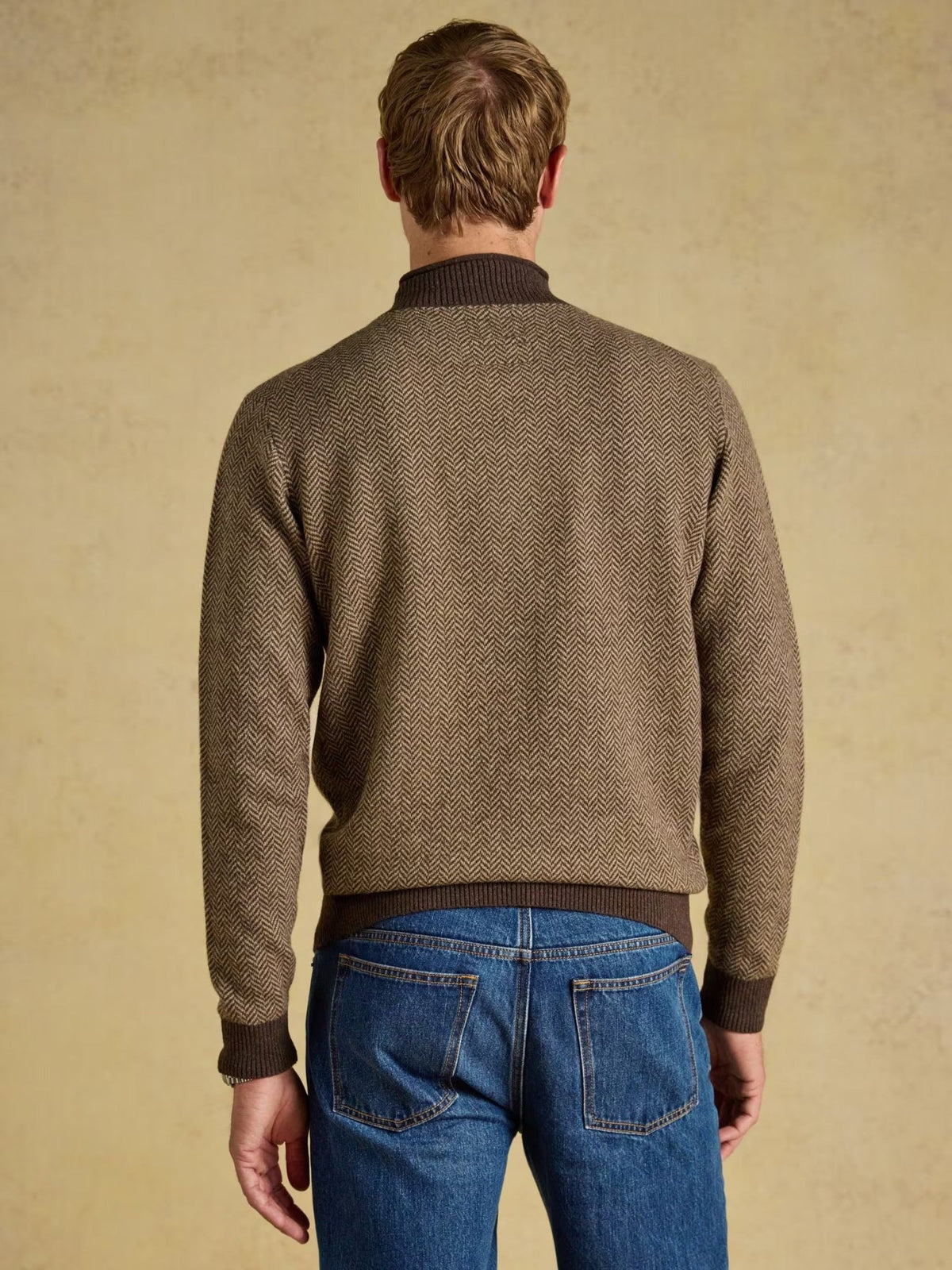 Young Ideas & Henmores -Highland Roll Neck Jumper -Brown -M