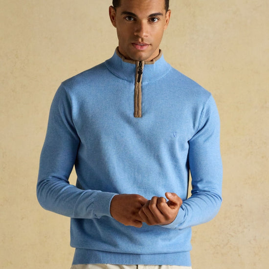 Young Ideas & Henmores - Hillside 1/4 Zip Knit - Pink - M