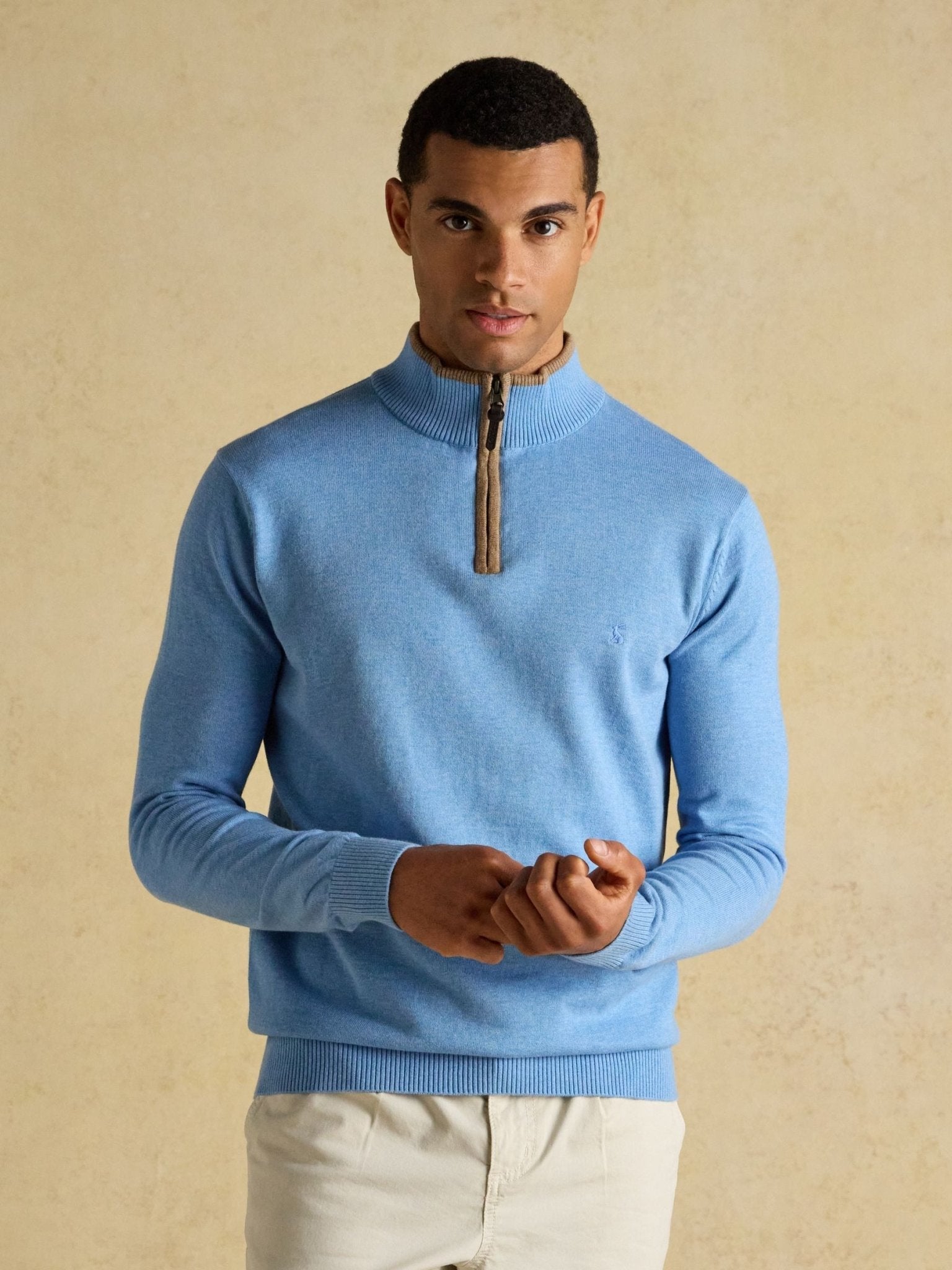 Young Ideas & Henmores - Hillside 1/4 Zip Knit - Pink - M