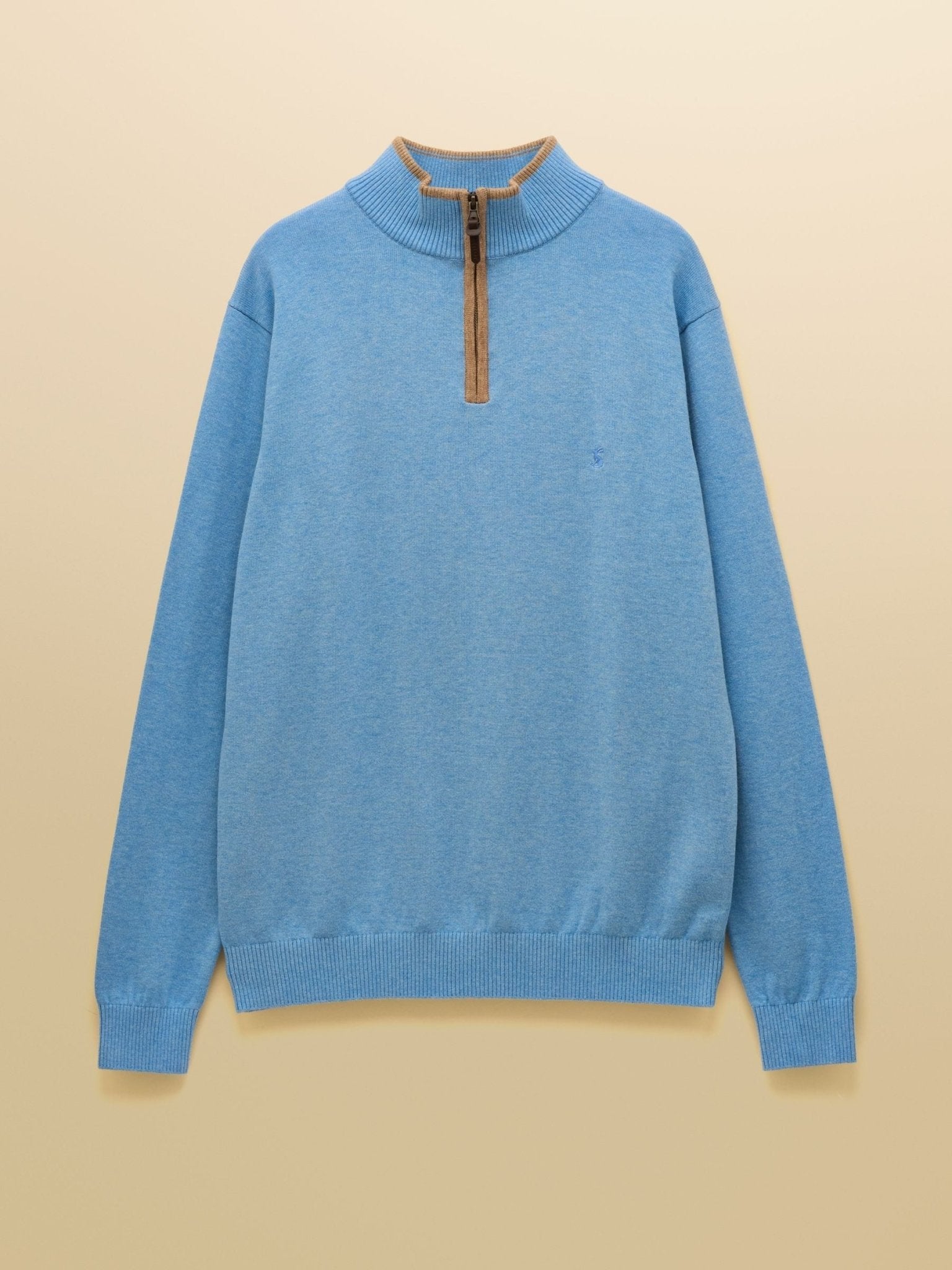 Young Ideas & Henmores - Hillside 1/4 Zip Knit - Light Blue - M