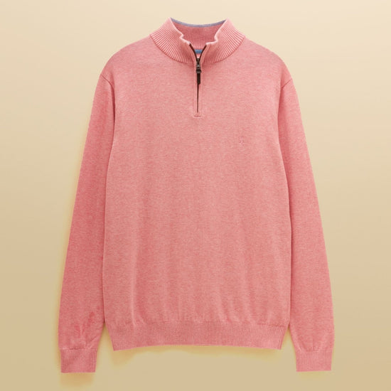 Young Ideas & Henmores - Hillside 1/4 Zip Knit - Pink - M