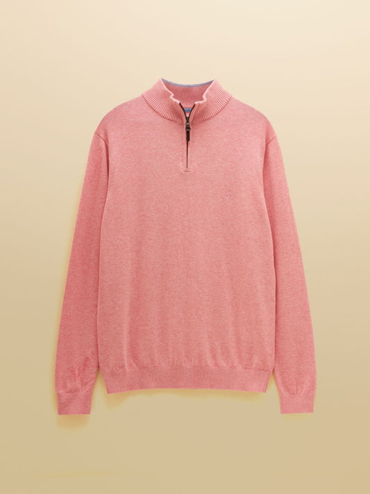 Young Ideas & Henmores - Hillside 1/4 Zip Knit - Pink - M