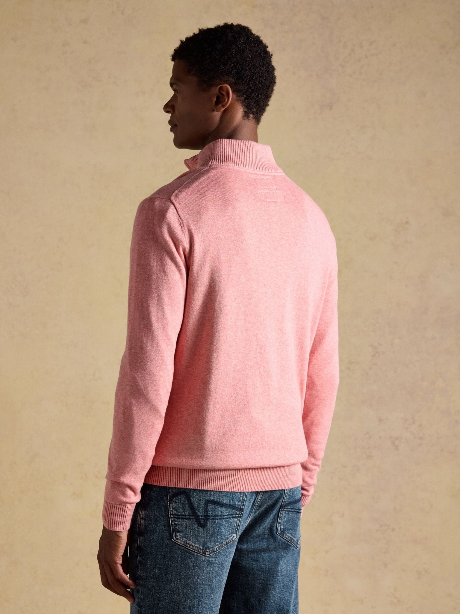 Young Ideas & Henmores - Hillside 1/4 Zip Knit - Pink - M