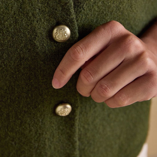 Young Ideas/Henmores - Holly Button Tank - Khaki Green - XS