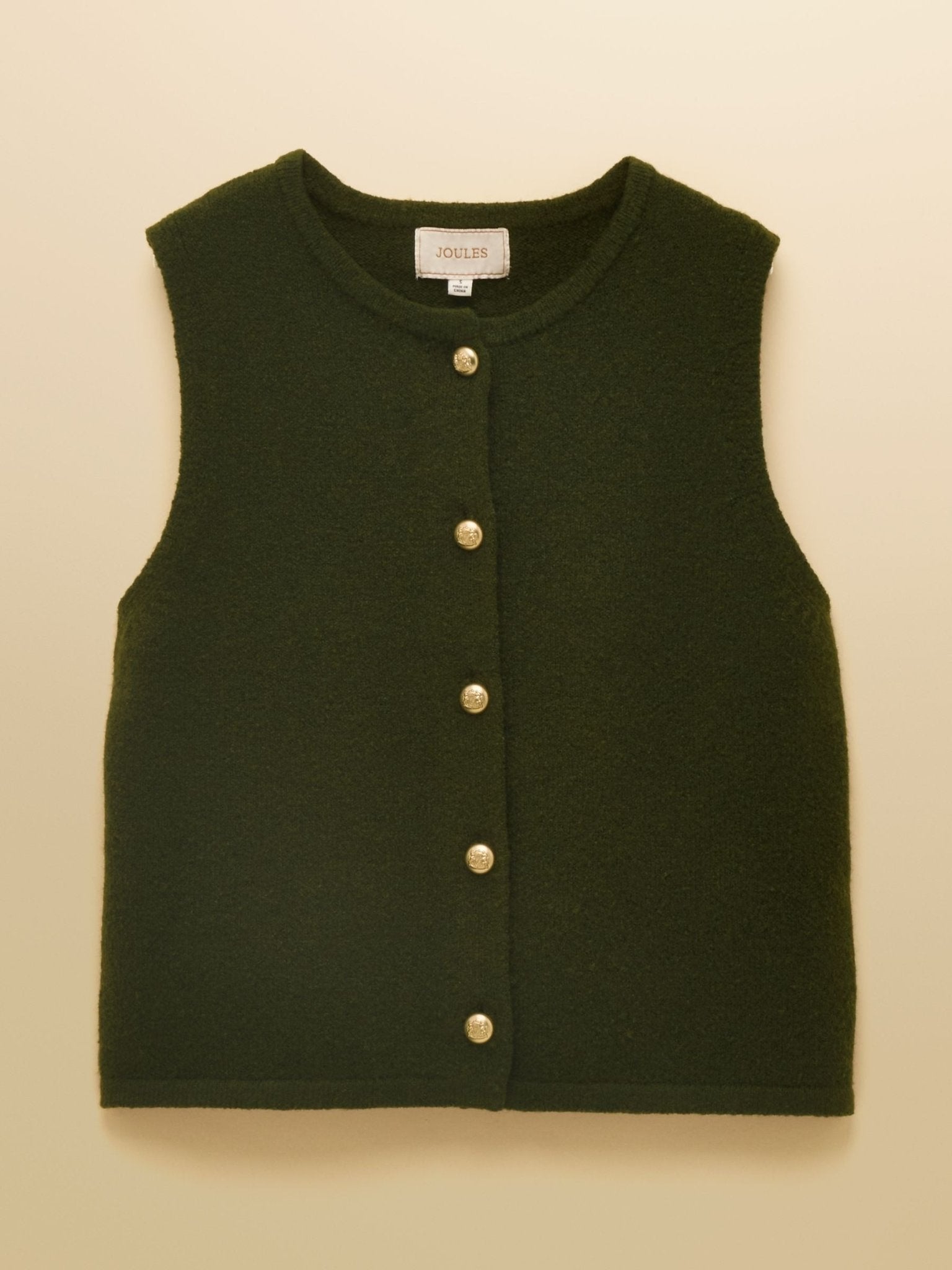Young Ideas/Henmores - Holly Button Tank - Khaki Green - XS