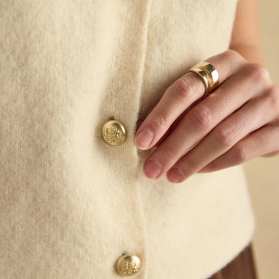 Young Ideas/Henmores - Holly Button Tank - Cream - S