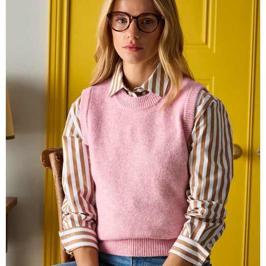 Young Ideas/Henmores - Holly Knitted Sleeveless Vest - Blue - S