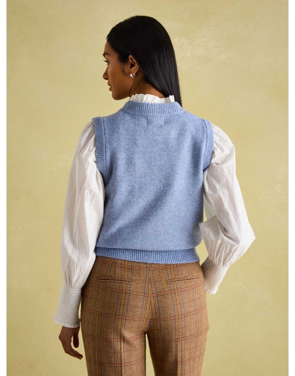 Young Ideas/Henmores - Holly Knitted Sleeveless Vest - Blue - S