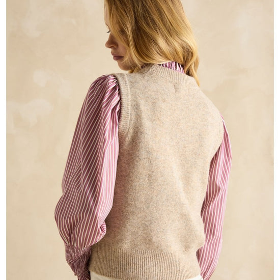 Young Ideas/Henmores - Holly Knitted Sleeveless Vest - Blue - S