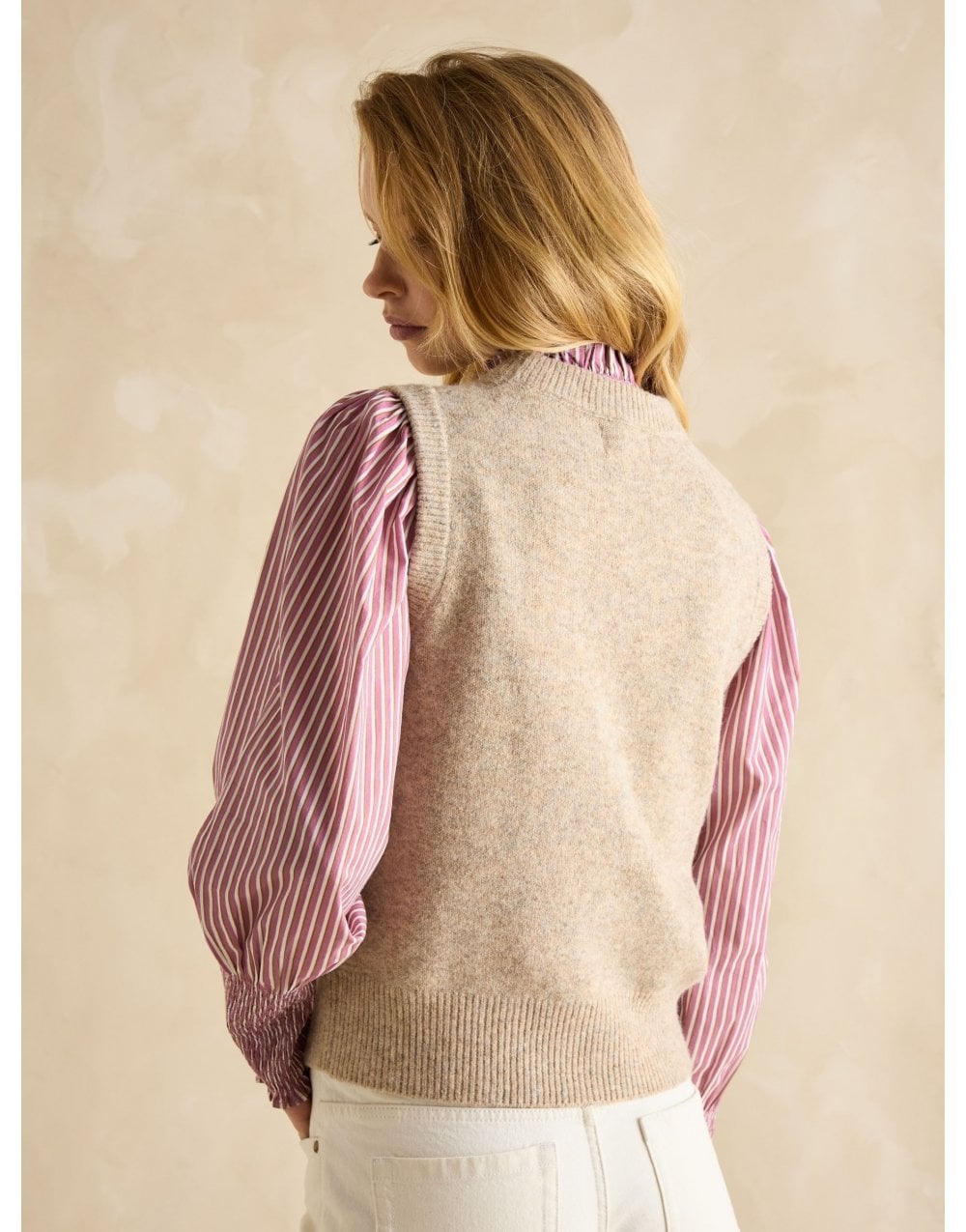 Young Ideas/Henmores - Holly Knitted Sleeveless Vest - Blue - S