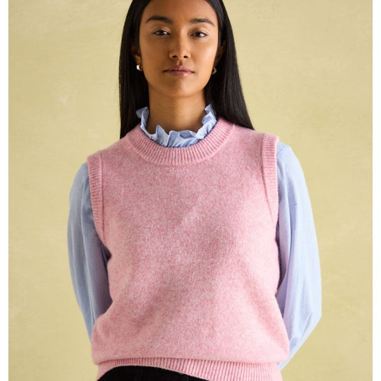 Young Ideas/Henmores - Holly Knitted Sleeveless Vest - Blue - S