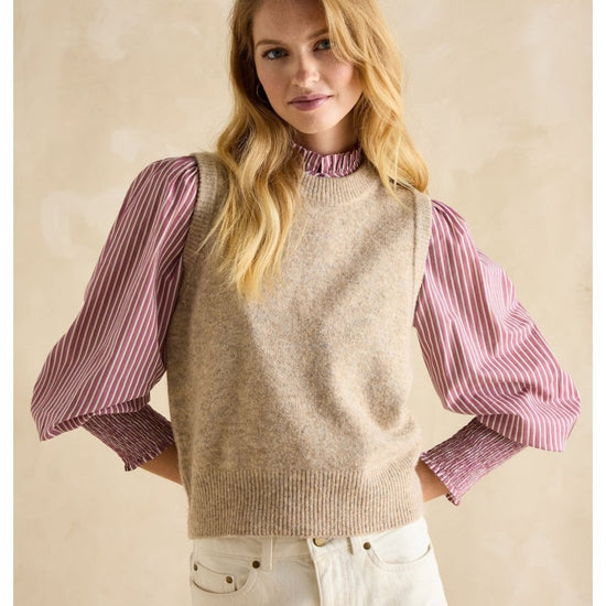 Young Ideas/Henmores - Holly Knitted Sleeveless Vest - Blue - S