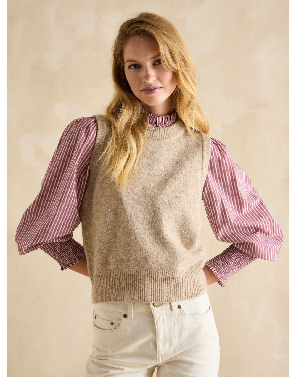 Young Ideas/Henmores - Holly Knitted Sleeveless Vest - Blue - S