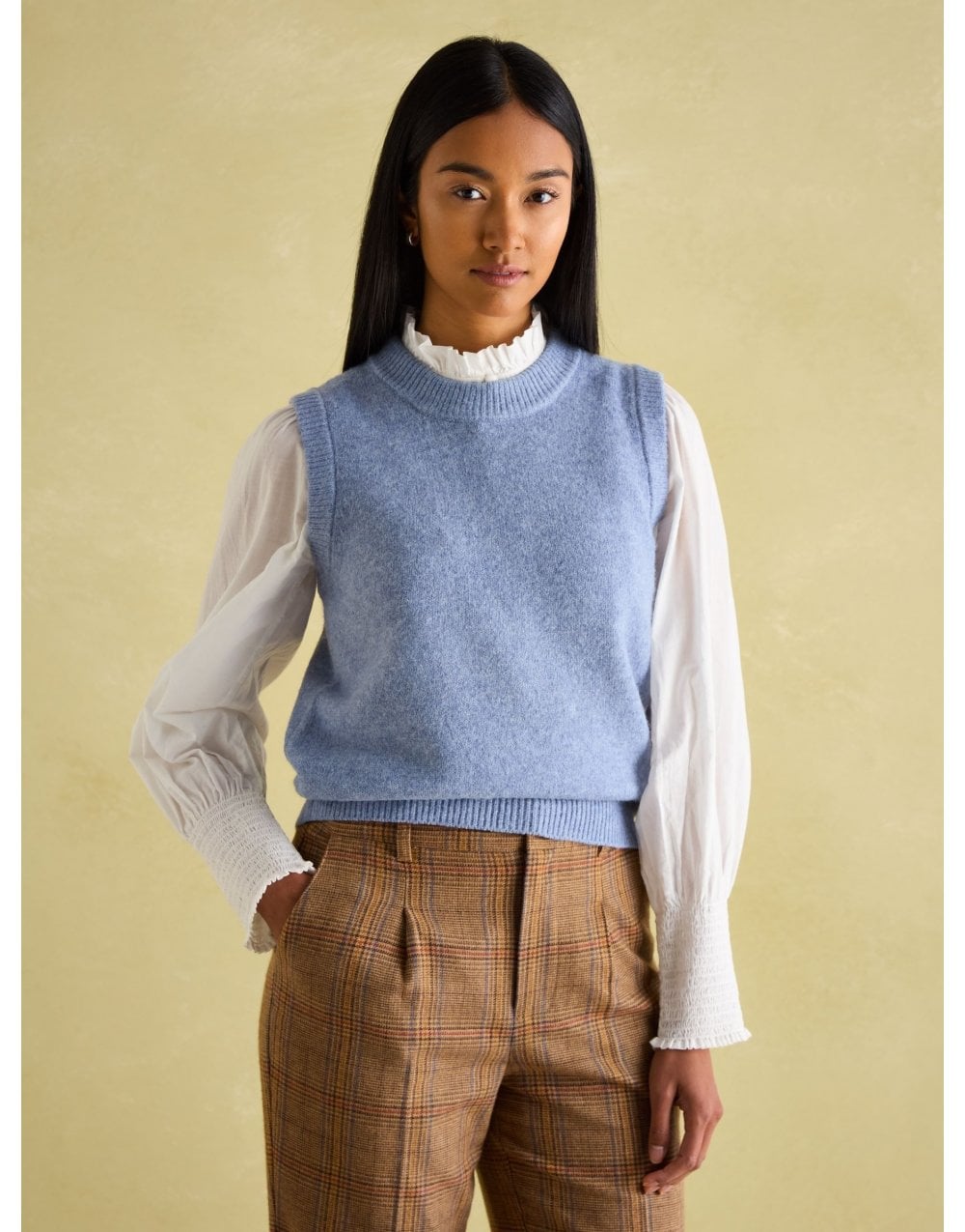 Young Ideas/Henmores - Holly Knitted Sleeveless Vest - Blue - S