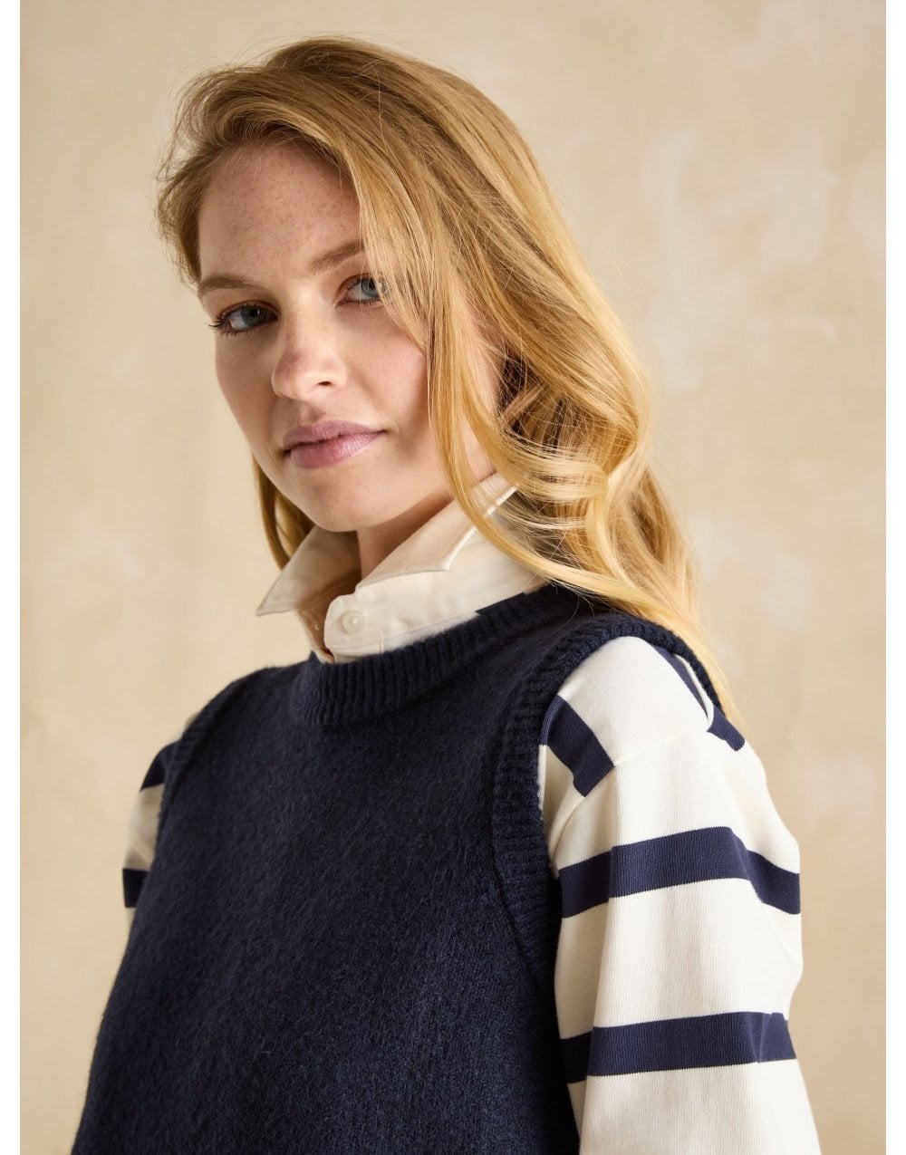 Young Ideas/Henmores - Holly Knitted Vest - Navy - XS