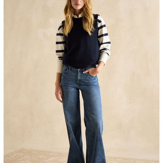 Young Ideas/Henmores - Holly Knitted Vest - Navy - XS