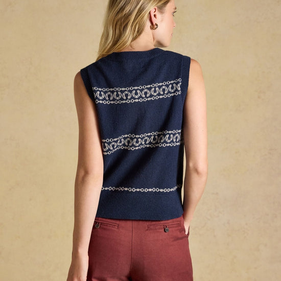 Young Ideas & Henmores -Horse Icon Tank -Navy -L