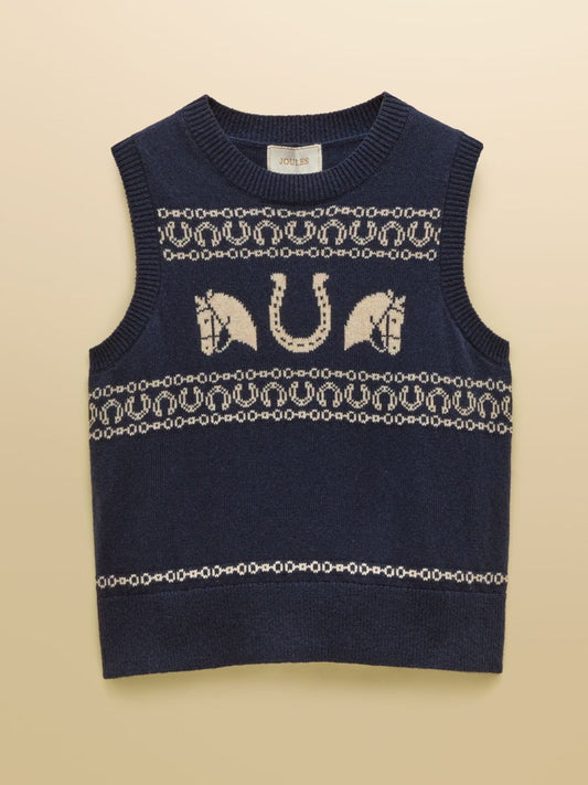 Young Ideas & Henmores -Horse Icon Tank -Navy -L