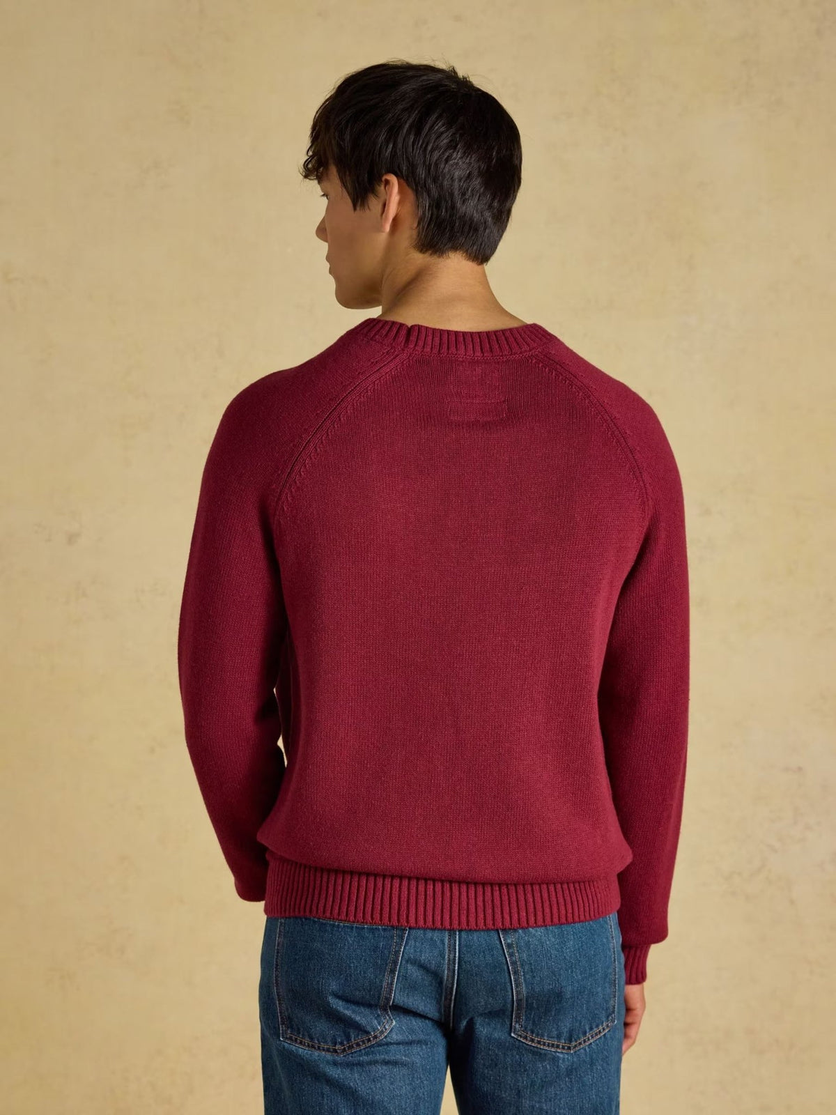 Young Ideas & Henmores -Intarsia Car Knit -Burgundy Red -M