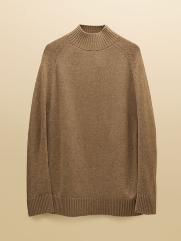 Young Ideas & Henmores -Intarsia Horse Knitted Cape -Tan -M-L