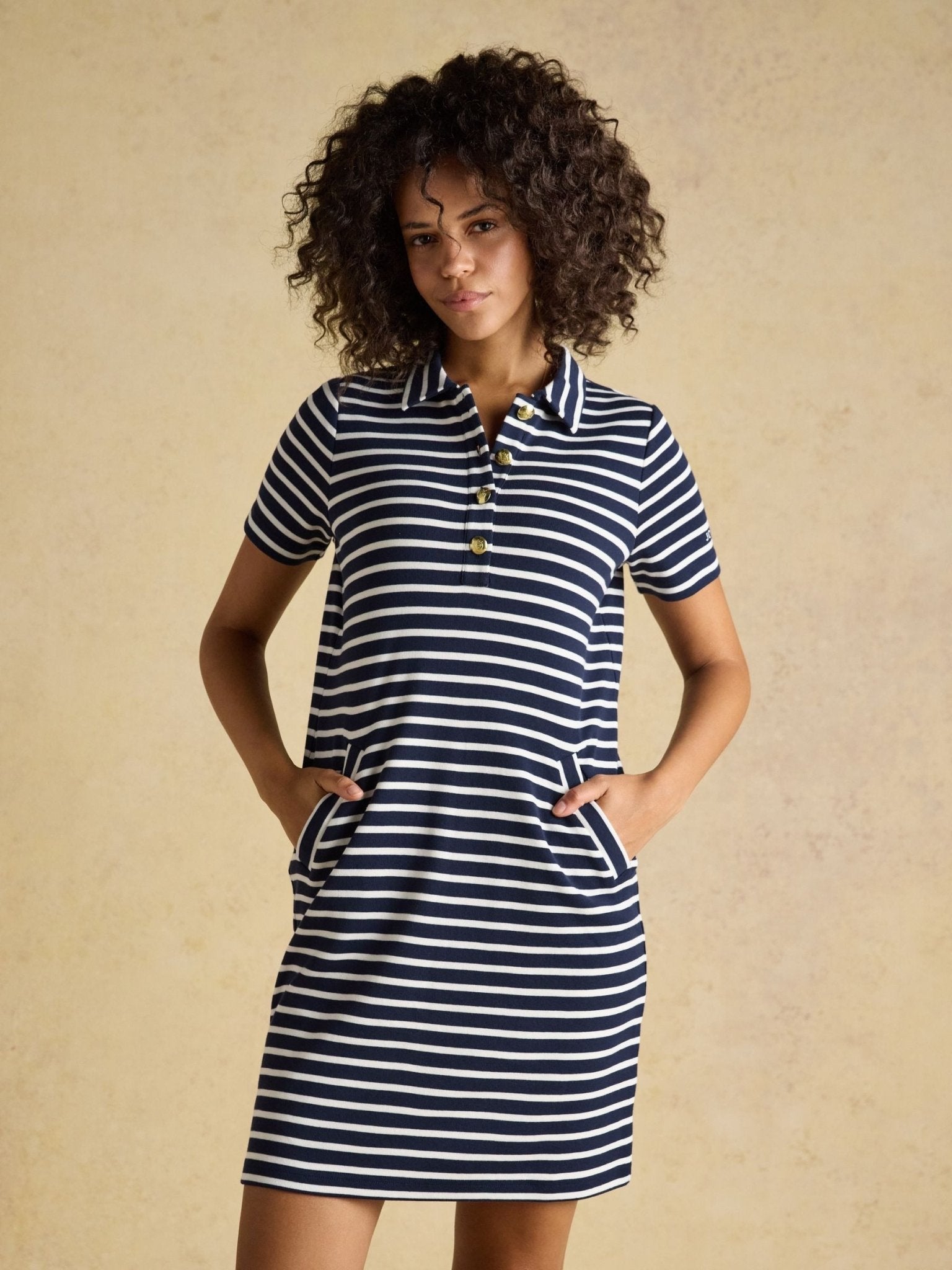 Young Ideas/Henmores - Jane Jersey Dress - Navy Stripe - 8