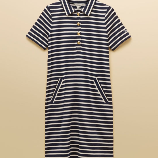 Young Ideas/Henmores - Jane Jersey Dress - Navy Stripe - 8