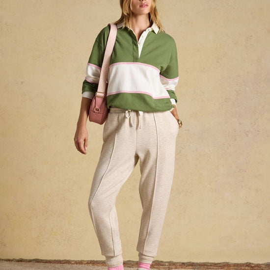 Young Ideas & Henmores -Jersey Rugger Deckshirt -Green/Cream Stripe -10
