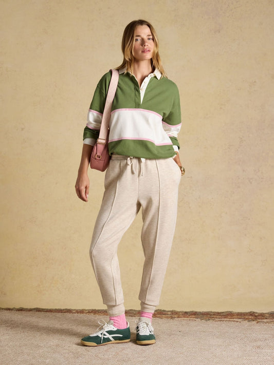 Young Ideas & Henmores -Jersey Rugger Deckshirt -Green/Cream Stripe -10