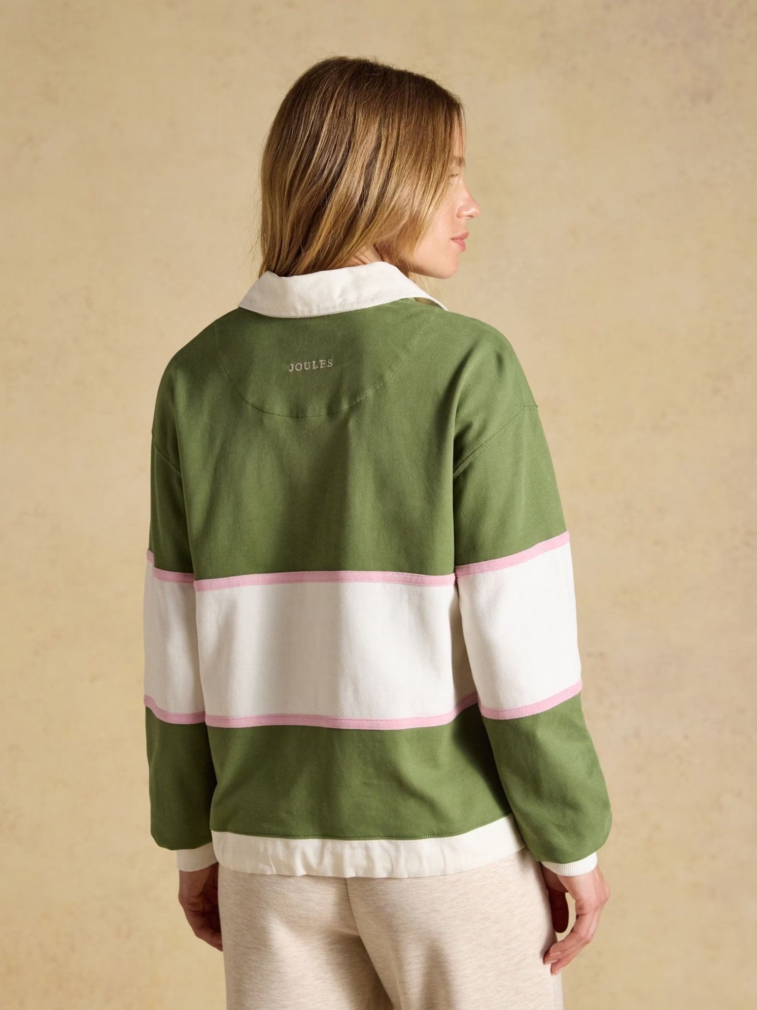 Young Ideas & Henmores -Jersey Rugger Deckshirt -Green/Cream Stripe -10