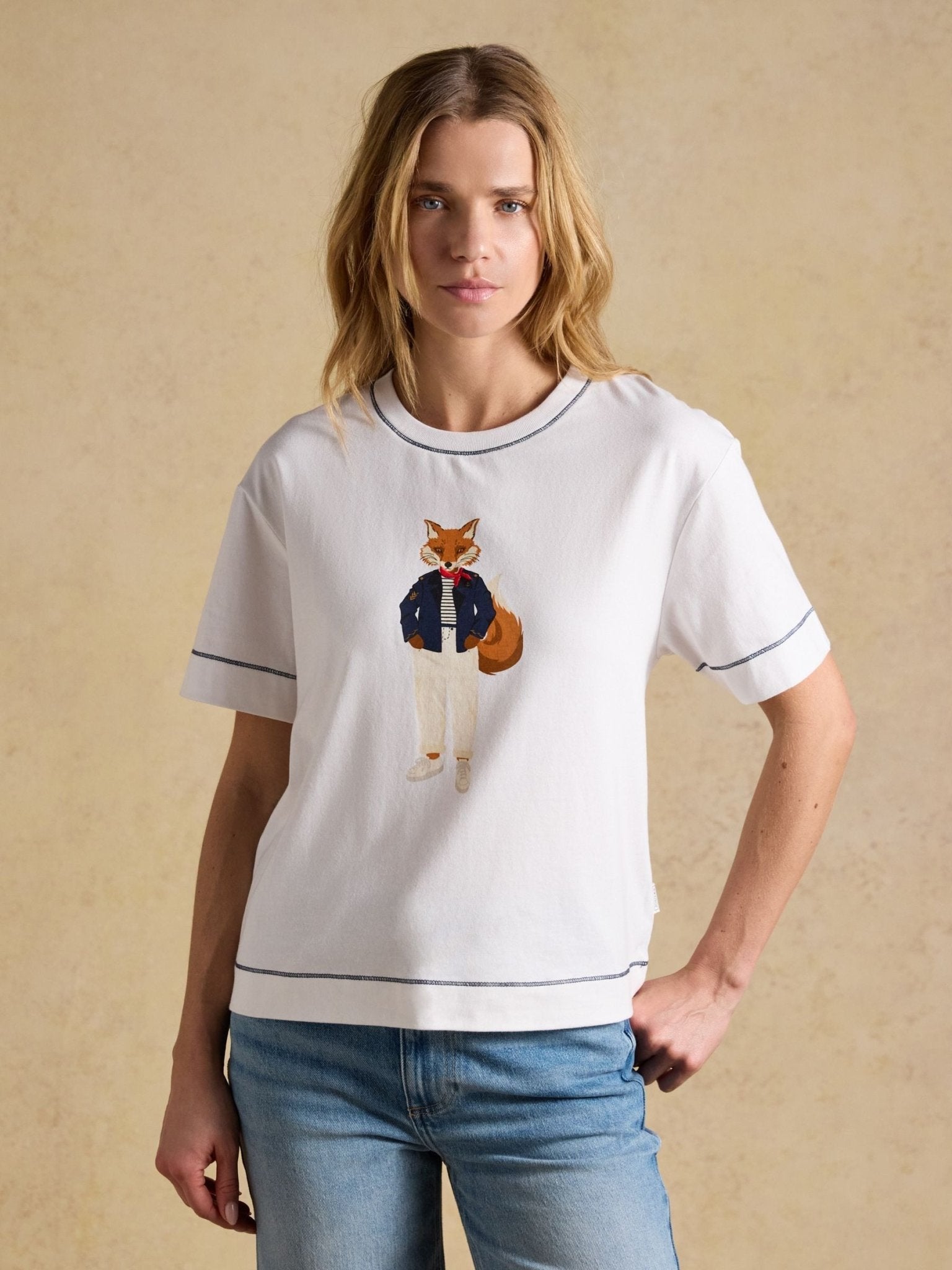Young Ideas & Henmores - Jonty Graphic T-Shirt - White - 8
