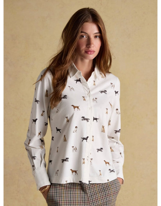 Young Ideas/Henmores - Joules X Eleanor Tomlinson Jersey Dogs Shirt - Cream Dogs - 8