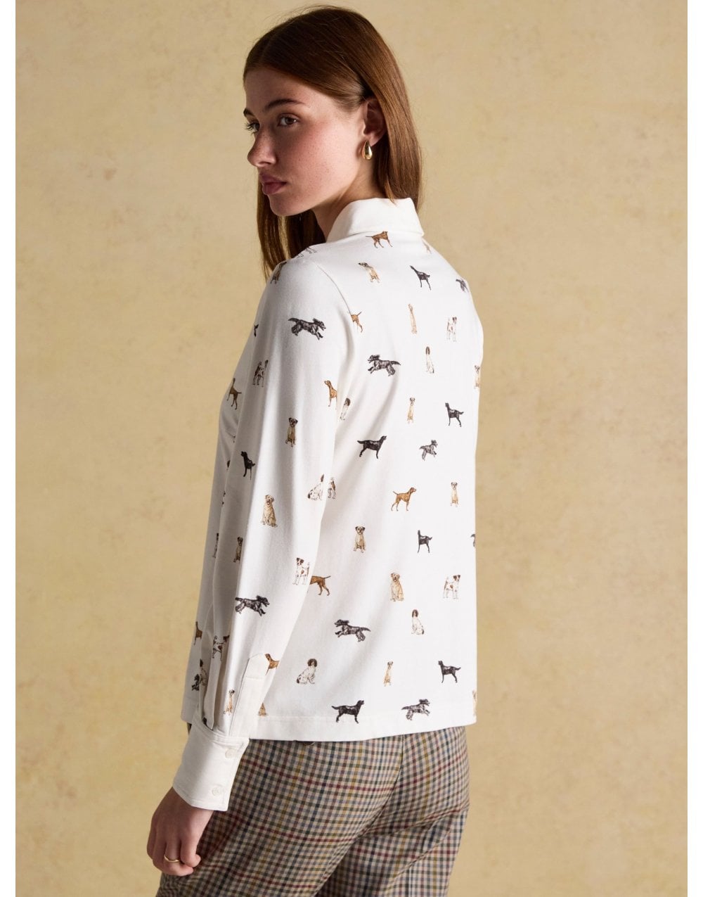 Young Ideas/Henmores - Joules X Eleanor Tomlinson Jersey Dogs Shirt - Cream Dogs - 8