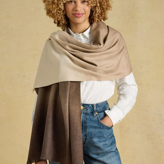 Young Ideas & Henmores -Karina Scarf -Brown -OS