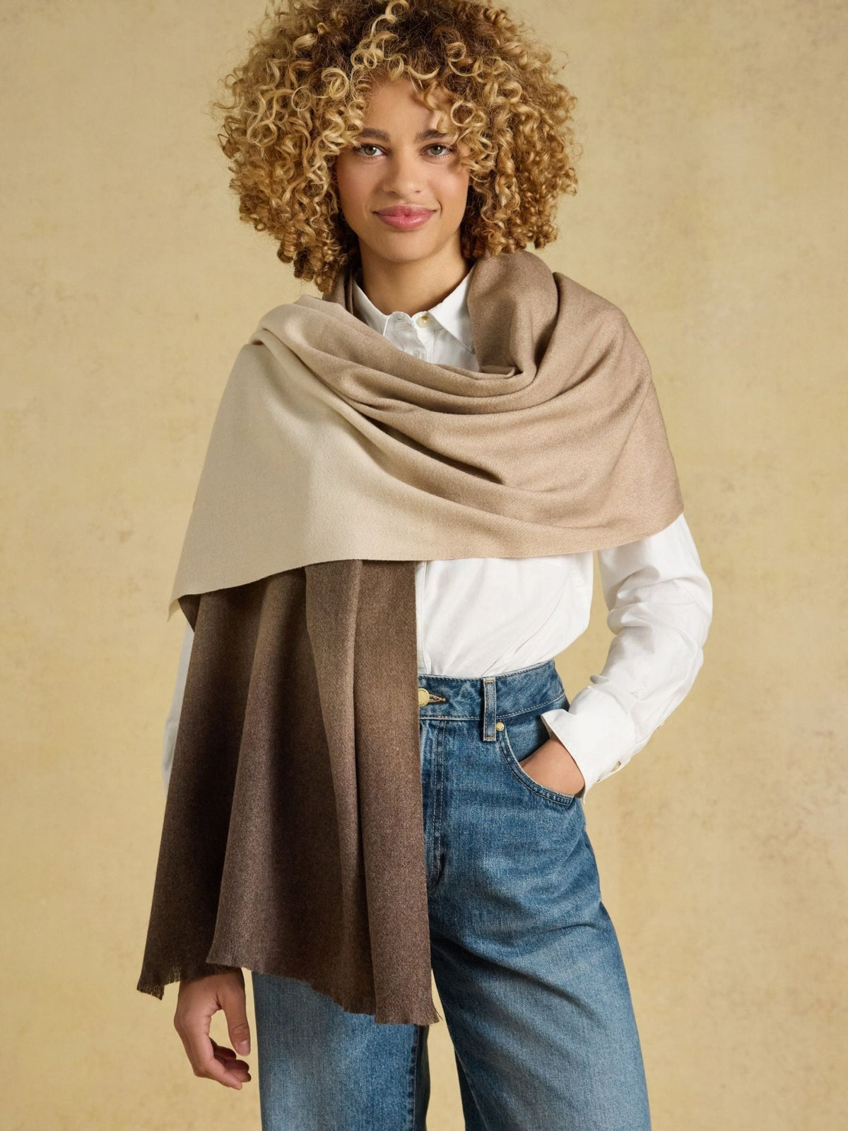 Young Ideas & Henmores -Karina Scarf -Brown -OS