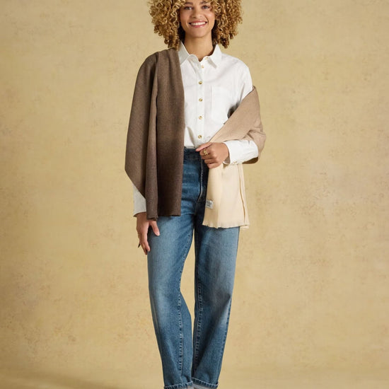 Young Ideas & Henmores -Karina Scarf -Brown -OS