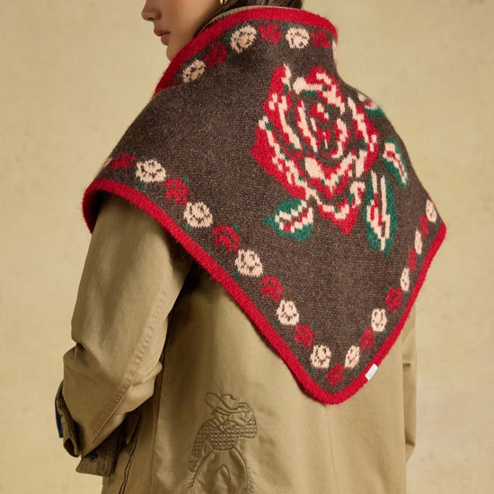 Young Ideas & Henmores -Kendra Triangle Scarf -Rose -OS