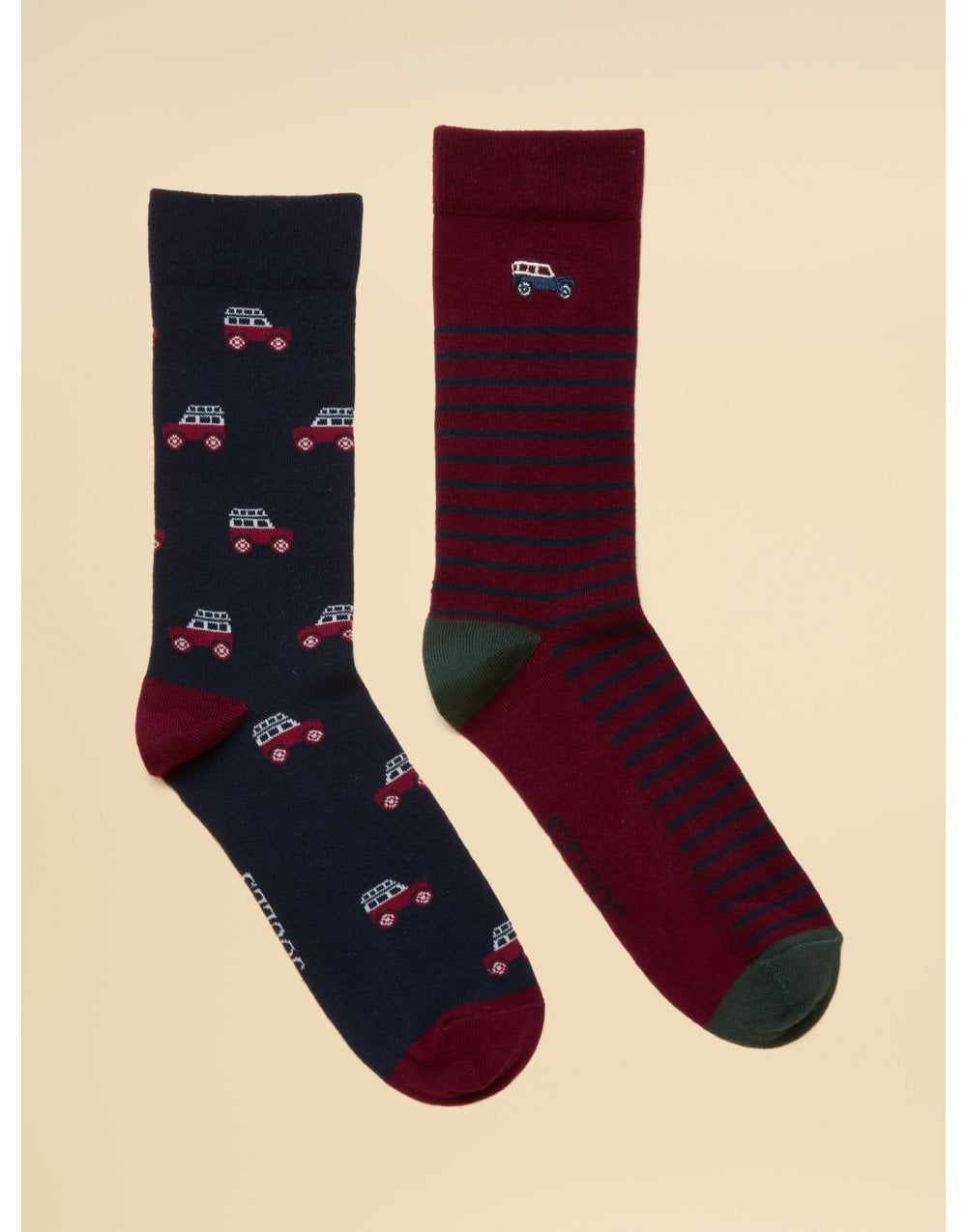 Young Ideas/Henmores - Kingsbury 2 Pack Socks - Green/Navy - OS