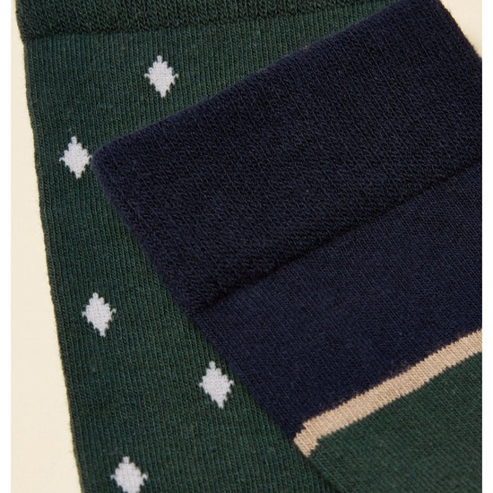 Young Ideas/Henmores - Kingsbury 2 Pack Socks - Green/Navy - OS