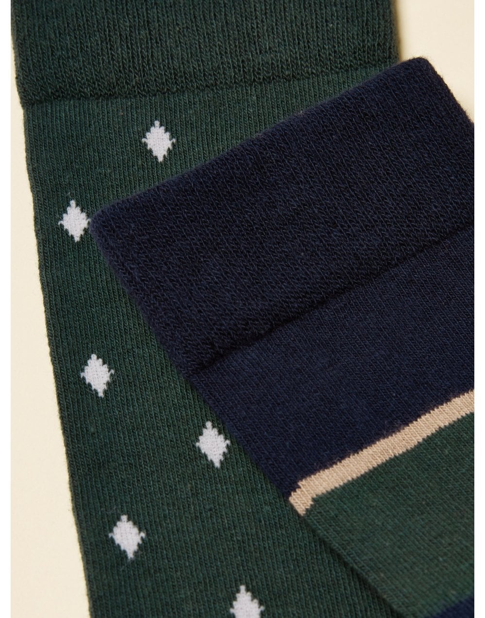 Young Ideas/Henmores - Kingsbury 2 Pack Socks - Green/Navy - OS