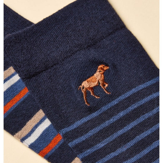 Young Ideas/Henmores - Kingsbury 2 Pack Socks - Green/Navy - OS