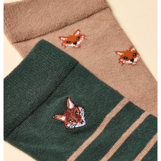 Young Ideas/Henmores - Kingsbury 2 Pack Socks - Green/Navy - OS
