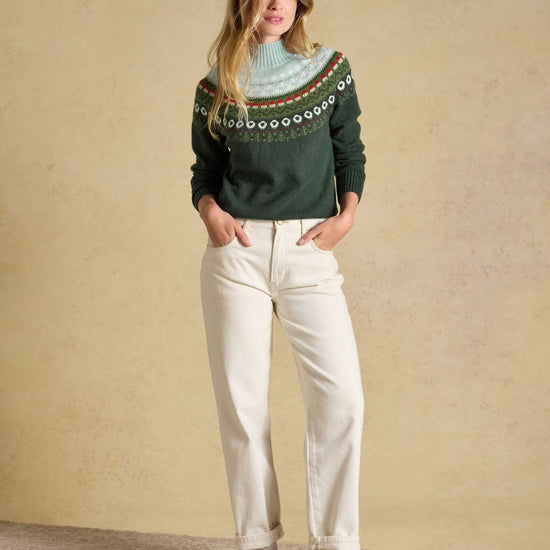 Young Ideas & Henmores -Landscape Fairisle Knit -Green -L