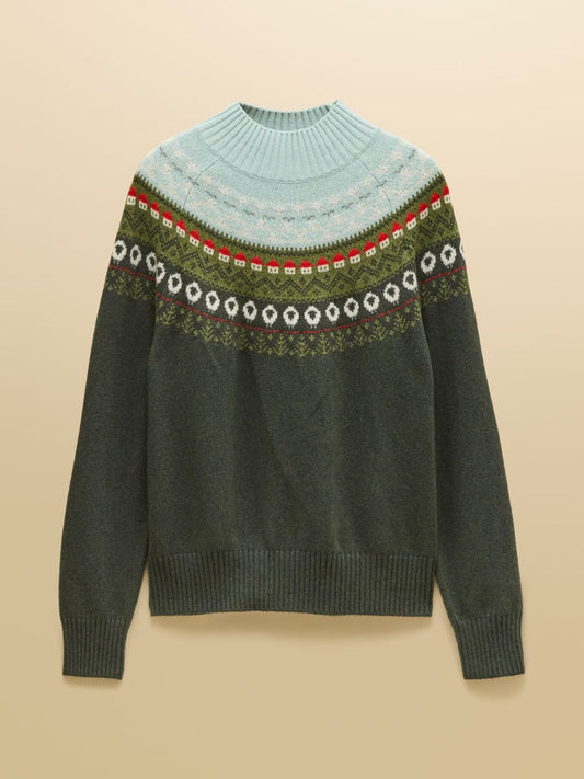 Young Ideas & Henmores -Landscape Fairisle Knit -Green -L